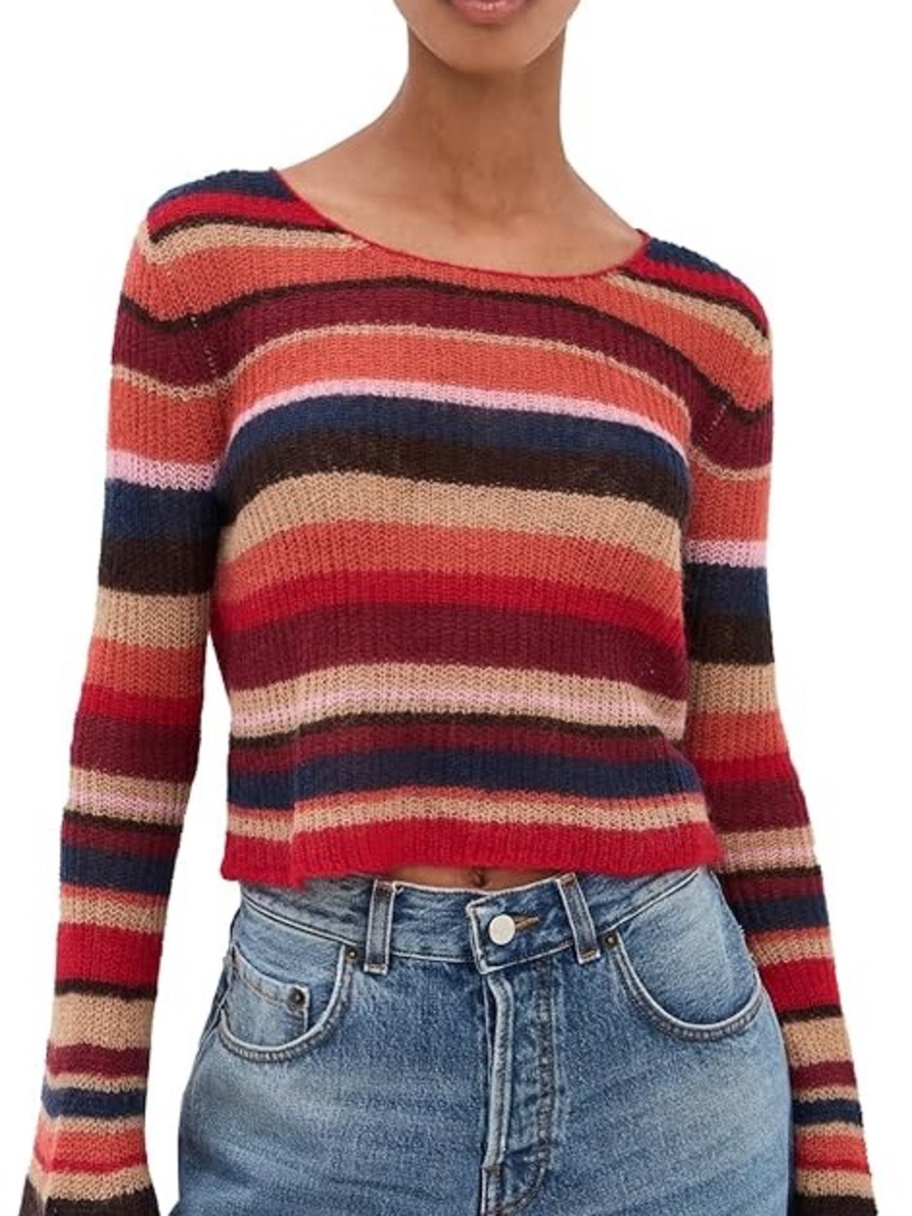 Staud Parker Mohair Cropped Sweater